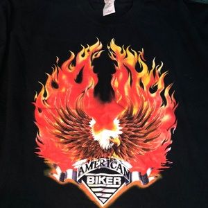 American biker tee shirt xl